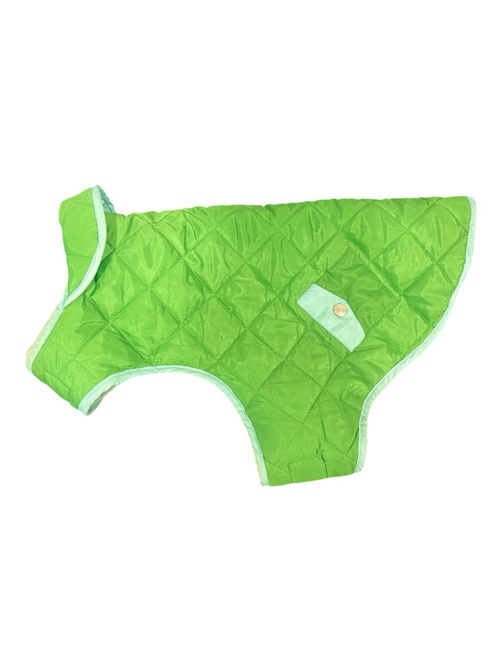 Martha Stewart Green Quilted Dog Coat - Lightweight Pet Jacket - Size Large